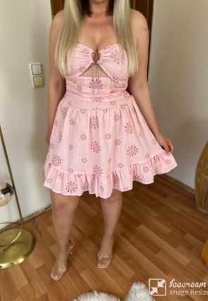 Pembe Fisto Mini Elbise