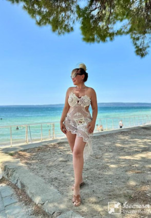 Tasarım Örme Plaj Elbisesi 