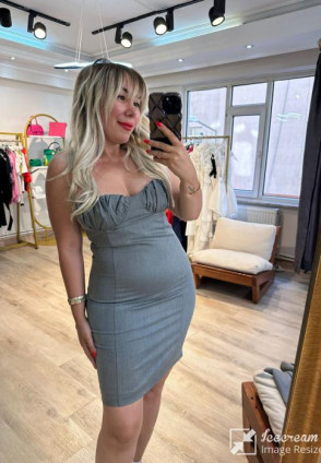 Office Gri İp Askılı Elbise