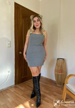 Lefon Açık Gri Mini Elbise