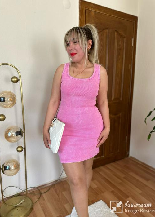 Pink Kaşkorse Elbise