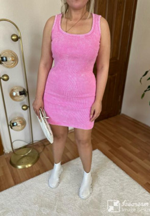 Pink Kaşkorse Elbise