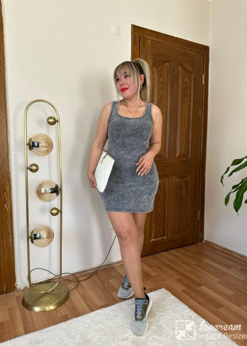 Grey Kaşkorse Elbise