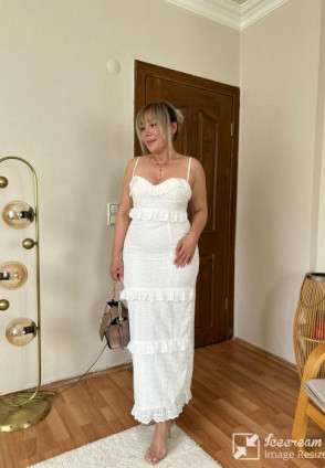 Fisto Maxi Yırtmaçlı Elbise