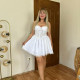 Beyaz Dantel Detay Mini Elbise