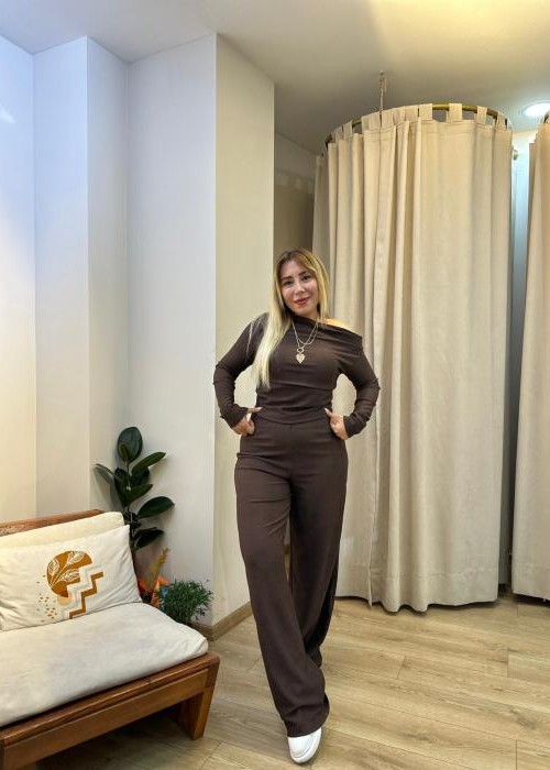 Acı Kahve Pantolonlu Takım