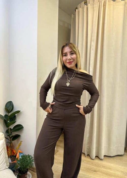 Acı Kahve Pantolonlu Takım