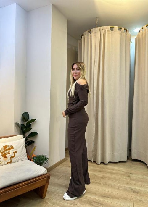 Acı Kahve Pantolonlu Takım