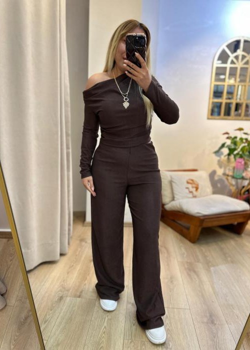 Acı Kahve Pantolonlu Takım