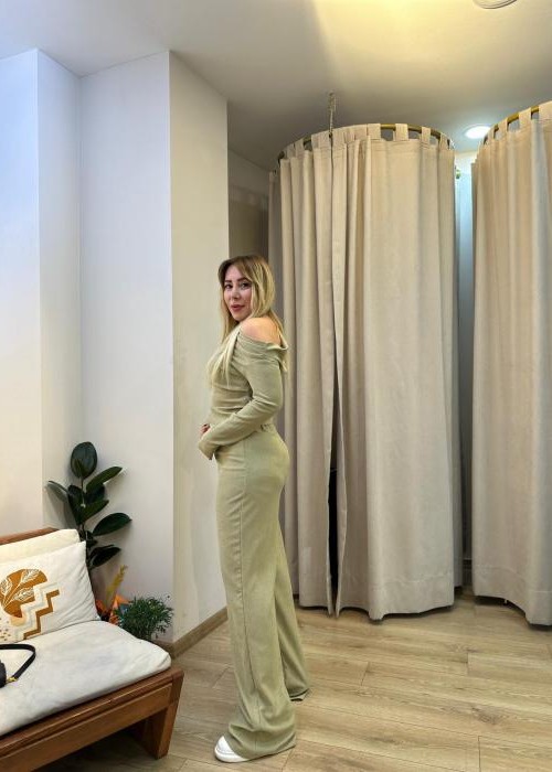 Mint Pantolonlu Takım