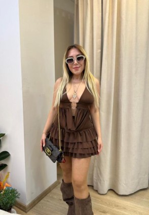 Angel Acı Kahve Etekli Takın