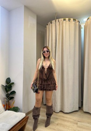 Angel Acı Kahve Etekli Takın