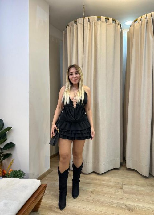 Angel Siyah Etekli Takın