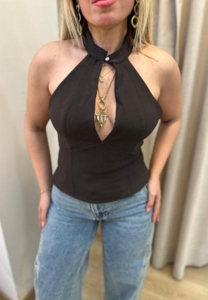 Acı Kahve Taş Detay Büstiyer