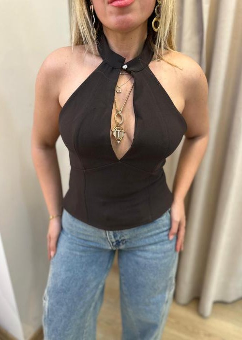 Acı Kahve Taş Detay Büstiyer