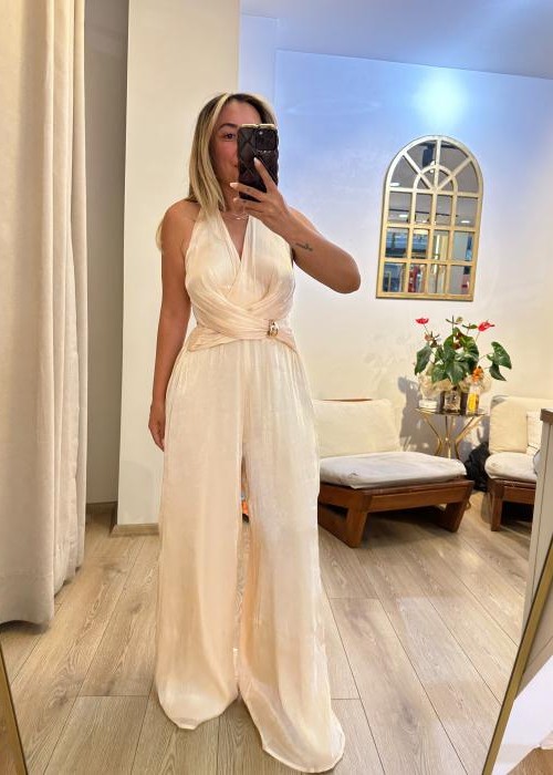Simli Aksesuar Detaylı Tulum