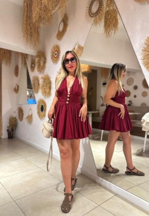 Vişne Sagaza Model Elbise