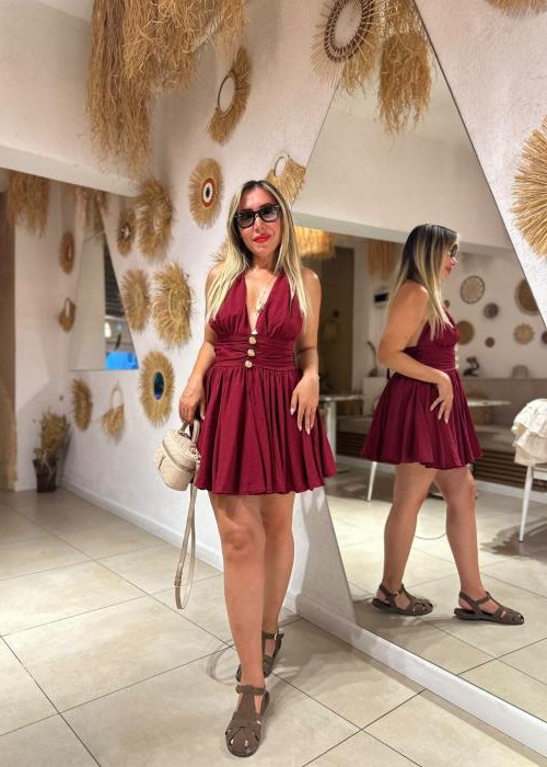 Vişne Sagaza Model Elbise