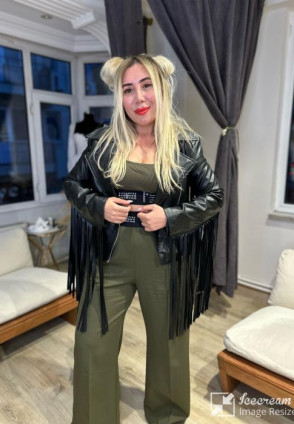 Siyah Püskül Detay Deri Ceket