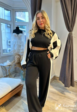 Oyshoo Siyah Şerit Detay Takım