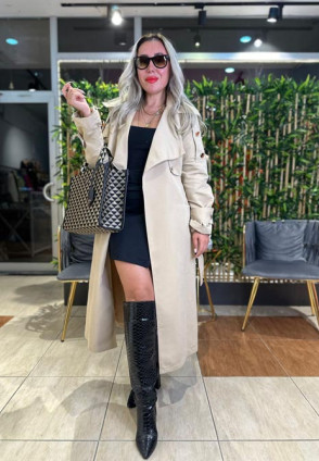 Düğme Detay Trençkot