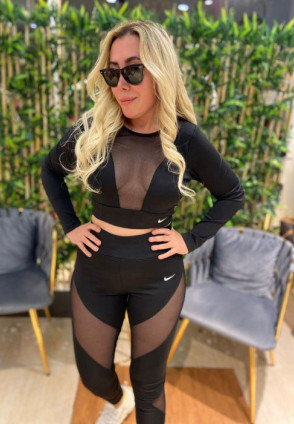 Tül Detay Tayt Takım