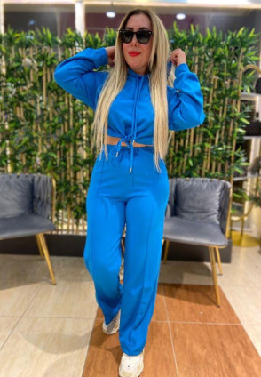 Pantolonlu Takım Saks