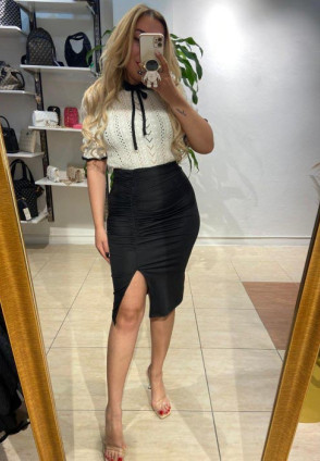 Yırtmaçlı Black Etek