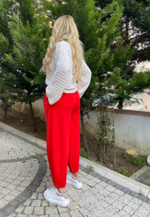 Nar Çiçeği Şalvar Pantolon