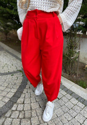 Nar Çiçeği Şalvar Pantolon