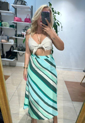 Moves Su Yeşili Midi Etek