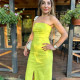 Lime Maksi Party Dress