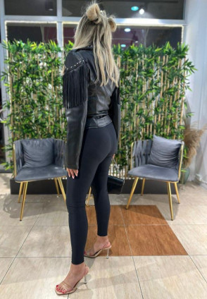 Yüksek Bel Parlak Tayt