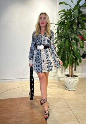 QZ Saten Gömlek Model Elbise