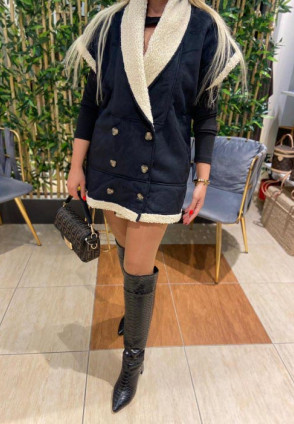 İçi Kürklü Süet Yelek