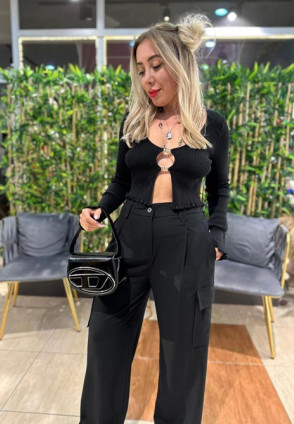 Kargo Cepli Kumaş Pantolon