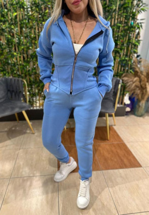 Mavi Polarlı Bel Lastikli Takım