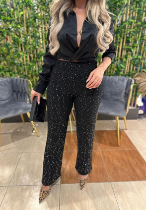 Payetli Triko Pantolon