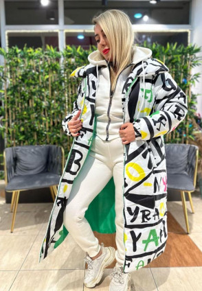 Beyaz Renkli Şişme Mont