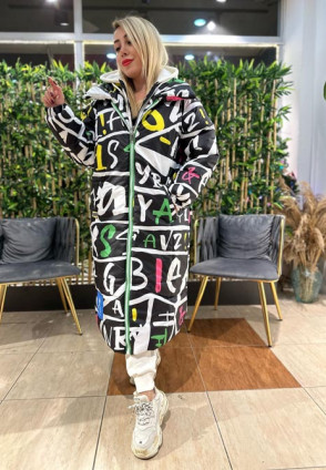 Siyah Renkli Şişme Mont