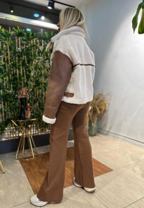 Rbn Peluş Kahve Mont