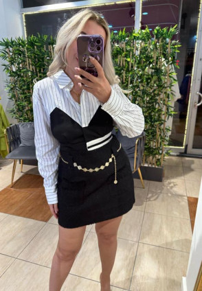 Tüvit Zincirli Etek Siyah