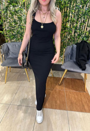 Siyah Sweat Elbise Takım