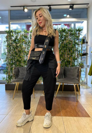 Kargo Cepli Şalvar Pantolon