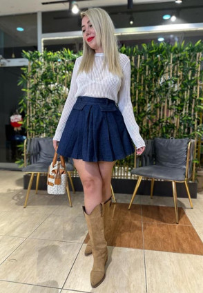 Dlvn Ekru Transparan Bluz