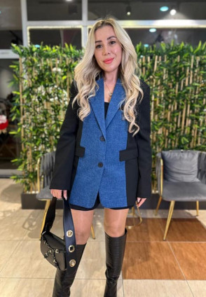 Tasarım Denim Detay Ceket