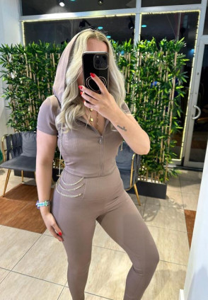 Hdm Vizon Kapüşonlu Tayt Takım