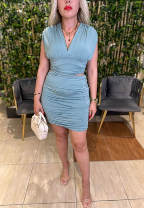 Camelia Bluz Etek Takım Mint