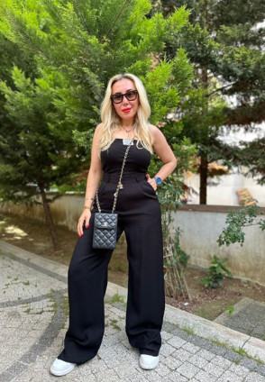 Qz Bol Paça Palazzo Pantolon