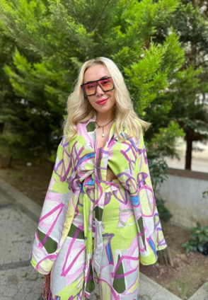 Lisa Keten Pantolonlu Takım